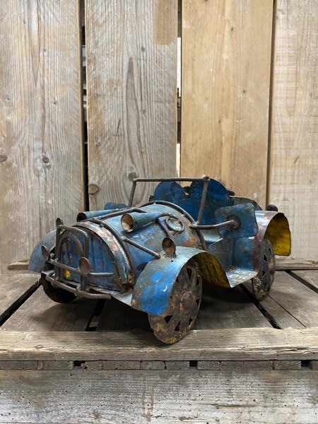car old iron S, blauw